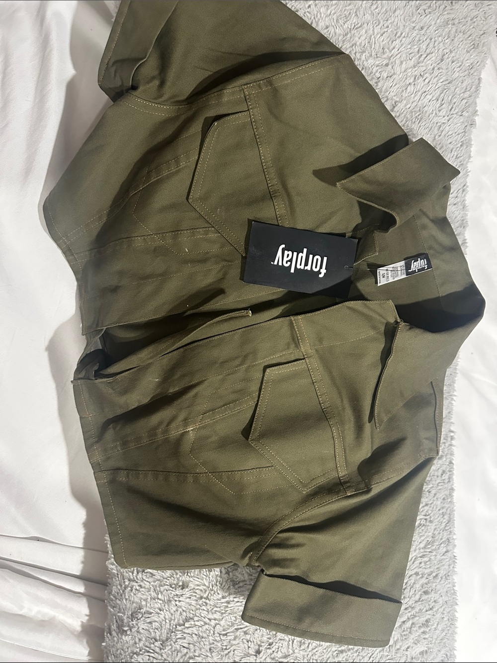 Forplay Olive Green Cargo Shorts with Utility Pockets